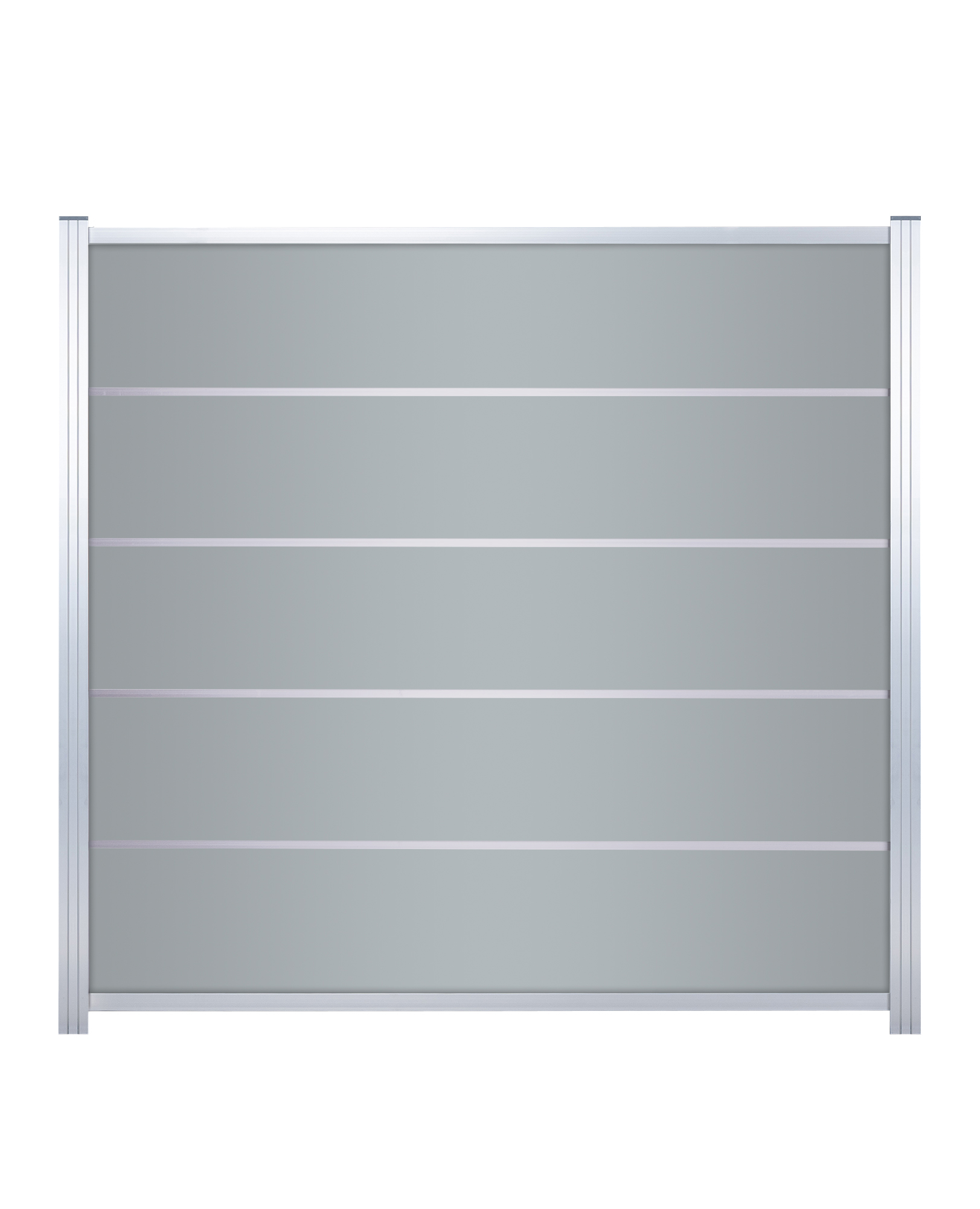 HPL Steckzaun / Sichtschutzzaun "Toulouse" in grau/silber ca. 180x180 cm 